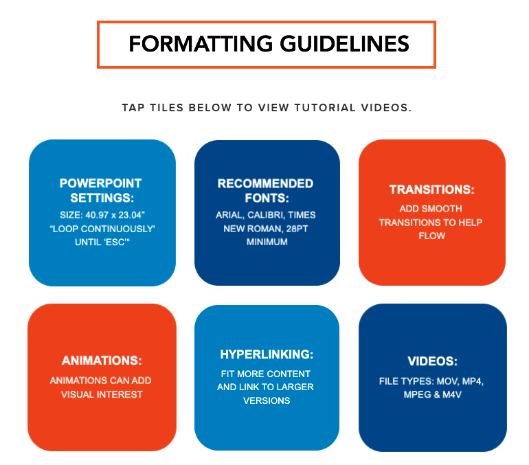 PowerPoint formatting guidelines