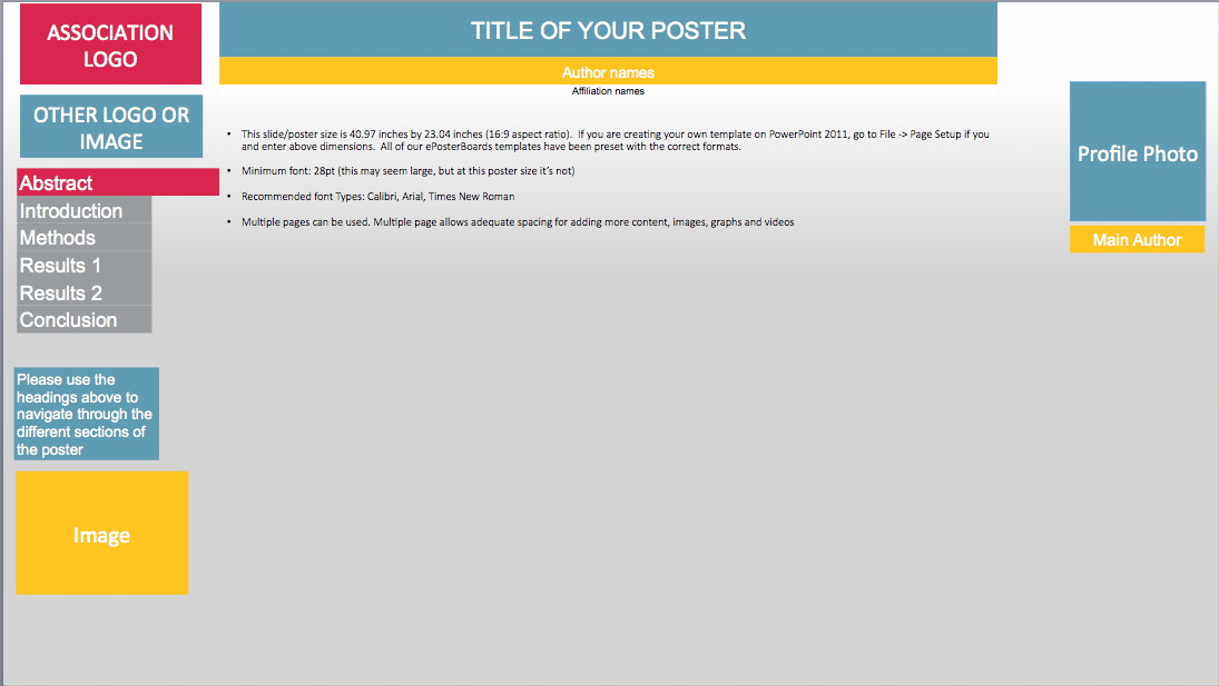 PowerPoint Template, Slide Size Version 1 [40.97X23.04 inches] preview