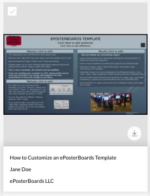 ePoster file preview with description information